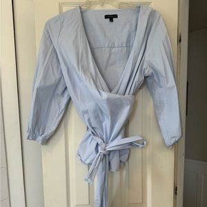 Lane Bryant Wrap Gingham Top